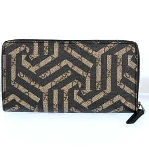 Auth Gucci Zip Roud Long Wallet Italy #198826G27B